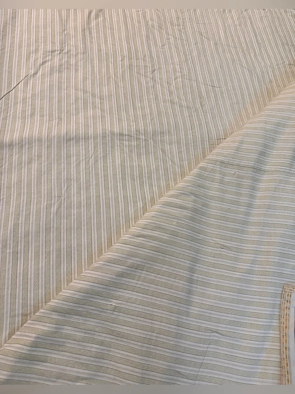 VTG Tommy Hilfiger Patchwork Tie Quilt Coverlet 88x86” Cotton Pastels Stripes
